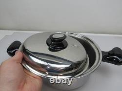 Saladmaster Titanium Stainless Steel 4 Quart Stock Pot 316ti 4qt 2 Handles Lid