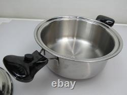 Saladmaster Titanium Stainless Steel 4 Quart Stock Pot 316ti 4qt 2 Handles Lid