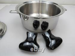 Saladmaster Titanium Stainless Steel 4 Quart Stock Pot 316ti 4qt 2 Handles Lid
