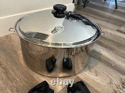 Saladmaster XP 7-316L Surgical Stainless Steel 16 Quarts Stock Pot Cookware