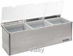 San Jamar B6183INL EZ-Chill Condiment Center S/S (3) Quart Inserts 3 Ice Packs