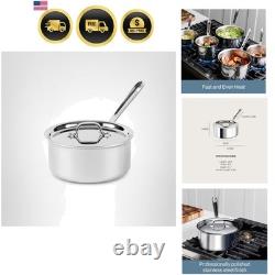 Saucepan Stainless Steel 3 Quart Induction Safe Oven Safe Cookware