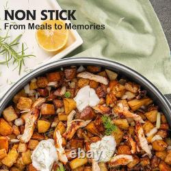 Saute Pan, Hybrid Non Stick 6.5 Quart Everyday Pan, Chicken Fryer, PFOA Free Cookw