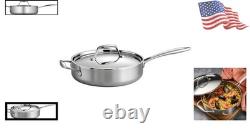 Signature 3-Quart Stainless Steel Saute Pan Induction-Ready & Dishwasher-Safe