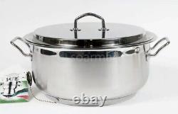 Silga 6 Quart Gourmet 18/10 Stainless Steel Stockpot with Cover Italy 200232T