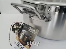 Silga 6 Quart Gourmet 18/10 Stainless Steel Stockpot with Cover Italy 200232T