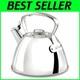 Sleek 2 Quart Stainless Steel Tea Kettle Induction Ready