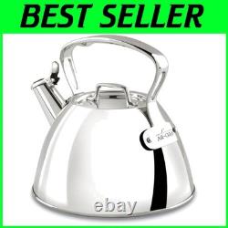 Sleek 2 Quart Stainless Steel Tea Kettle Induction Ready