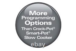 Slow Cooker 7 Quart Programmable With Party Dipper Lid Easy Clean Dishwasher Red