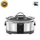 Slow Cooker Stainless Steel 6-quart Works With Alexa Programmable, Certified