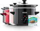 Small Slow Cooker 2-quart Stainless Steel Ceramic Pot With Free Liners Black