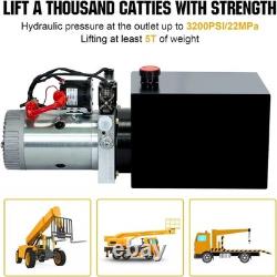 Stainless Steel 10 Quart Electric Hydraulic Pump 3200PSI for Compact Machinery