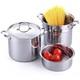 Stainless Steel 12 Quart Pasta Pot Set With Strainer Insert & Lid 4 Pieces