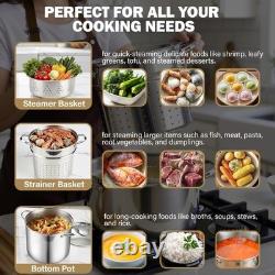 Stainless Steel 12 Quart Pasta Pot Set with Strainer Insert & Lid 4 Pieces