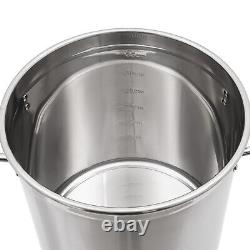 Stainless Steel 55-Quart Stock Pot With Metal Lid Cooker Cookware Sauce-pot Cans