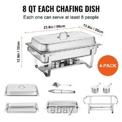 Stainless Steel 8 Quarts Rectangle Chafing Dish