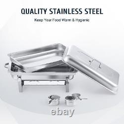 Stainless Steel Chafer Set 9.5 Quart Food Warming Tray Kit for Parties BBQs 4pcs