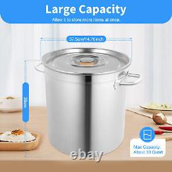 Stainless Steel Cookware Stockpot, Commercial Grade LARGE STOCK POT 37 Quart