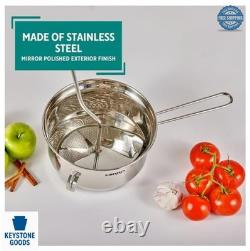 Stainless Steel Food Mill 3.5 Quart Vegetable Strainer Fruit Puree Sauce Maker