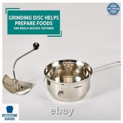 Stainless Steel Food Mill 3.5 Quart Vegetable Strainer Fruit Puree Sauce Maker