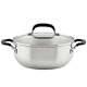 Stainless Steel Induction Casserole With Lid, 4 Quart, Brushed Stainless Steel