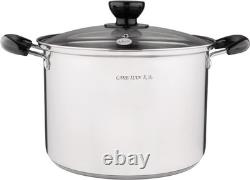 Stainless Steel Pasta Pot With Strainer Insert 4pc 10 Quart, Steamer for cook