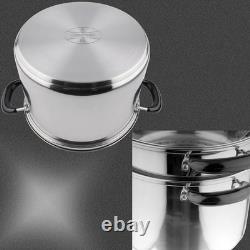 Stainless Steel Pasta Pot With Strainer Insert 4pc 10 Quart, Steamer for cook