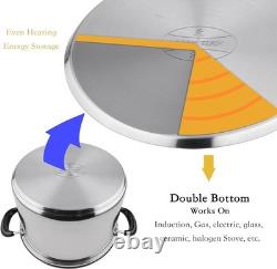 Stainless Steel Pasta Pot With Strainer Insert 4pc 10 Quart, Steamer for cook