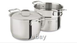 Stainless Steel Pasta Pot and Insert Cookware, 6-Quart, Silver