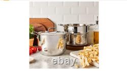 Stainless Steel Pasta Pot and Insert Cookware, 6-Quart, Silver. 