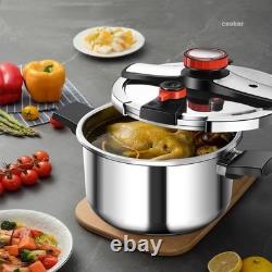 Stainless Steel Pressure Cooker 4 Quart, 304 Stainless Steel Cookware with Eas