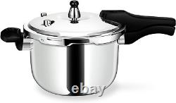 Stainless Steel Pressure Cooker, 4 Quart Induction Compatible Thickened Pressur