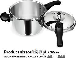 Stainless Steel Pressure Cooker, 4 Quart Induction Compatible Thickened Pressur