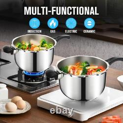 Stainless Steel Pressure Cooker, 4 Quart Induction Compatible Thickened Pressur