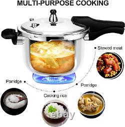 Stainless Steel Pressure Cooker, 4 Quart Induction Compatible Thickened Pressur