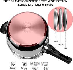 Stainless Steel Pressure Cooker, 4 Quart Induction Compatible Thickened Pressur