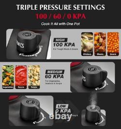 Stainless Steel Pressure Cooker 8.5 Quart, 3-In-1 Olla De Presion, Easy One-Hand
