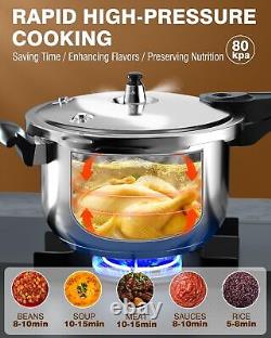 Stainless Steel Pressure Cooker(Non-Aluminum), 10 Quart Induction Compatible P