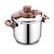 Stainless Steel Pressure Pot With Pressure Settings And Smart Lock, 7.40 Quarts