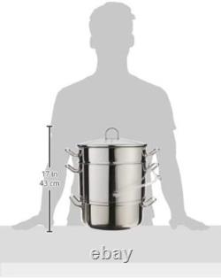 Stainless Steel Steamer Juicer Set 4-Quart Capacity Multipurpose