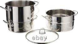 Stainless Steel Steamer Juicer Set 4-Quart Capacity Multipurpose