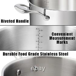 Stainless Steel Stock Pot 6 Quart Stockpot with Stainless Steel Handles Capsule