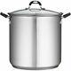 Stainless Steel Stock Pot Stockpot Lid Soup Kitchen Cooking, 12 16 22 Quart