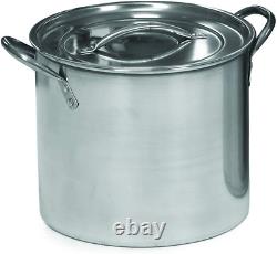 Stainless Steel Stock Pot With Lid 16-Quart Silver NEW