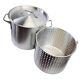 Stainless Steel Stock Pot Withsteamer Basket For Boiling And Steaming (32 Quart)