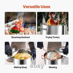 Stainless Steel Stockpot, 53 Quart Large Cooking Pots, Cookware Sauce Pot