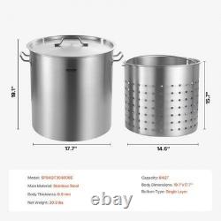 Stainless Steel Stockpot 84 Quart Large Cooking Pots Cookware Sauce Pot