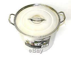 Stainless Steel Stockpot Pot Set 6/8/12/16 QT Quart Beer Brewing Soup Chili NEW