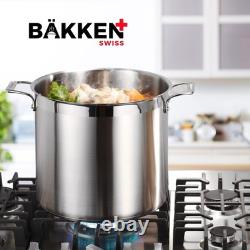 Stainless Steel Stockpot with Lid 20 Quart, Durable 18/8 Stainless Steel, Imp