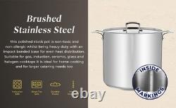 Stainless Steel Stockpot with Lid 8 Quart, Durable 18/8 Stainless Steel Stainless Steel Stockpot with Lid 8 Quart, Durable 18/8 Stainless Steel